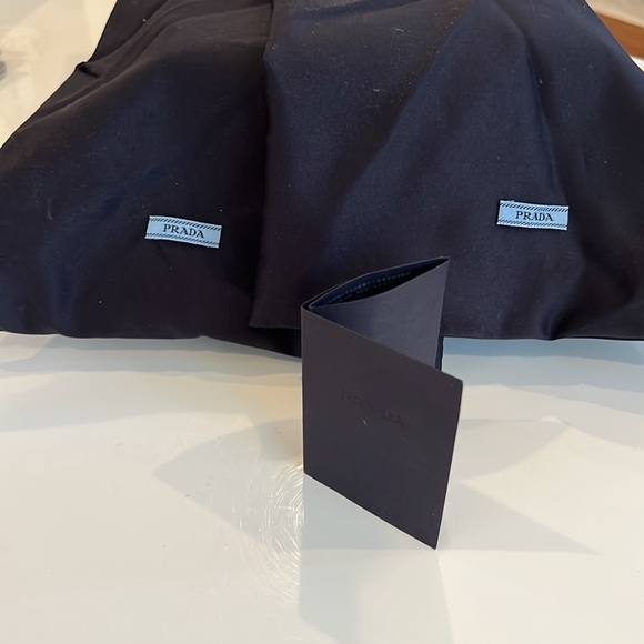 Prada Navy Suede Bow Flats - Picture 9 of 9